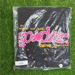 Kids Black Spider Graphic Hoodie